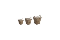 rattan basket w plastic inlay