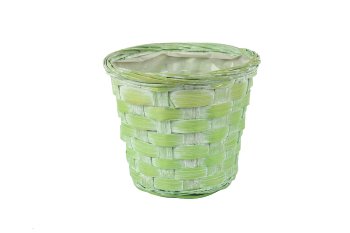 bamboo split cachepot, round