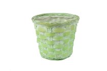 bamboo split cachepot, round