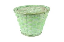 bamboo split cachepot, round
