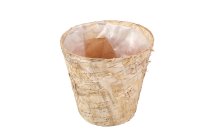 birch orchid cachepot, round