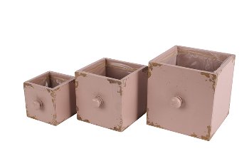 Antikholz-Pflanzschublade, quadratisch