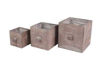 wooden planter drawer, square