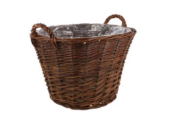 willow planter, round, thick quality
