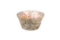 birch bark planter, round