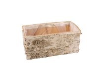 birch bark planter, rectangular