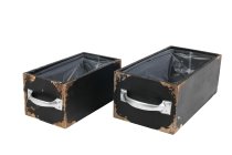 wooden planter drawer, rectangular