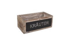 wooden planter "KRÄUTER", rectangular
