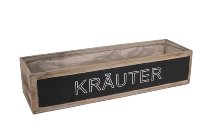 wooden planter "KRÄUTER", rectangular