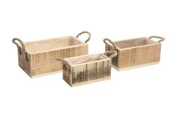 Holz-Pflanzkisten