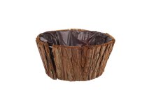 bark planter,round,9x18cm