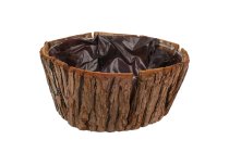 bark planter,round,