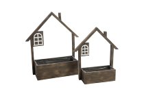 wooden planter w house frame