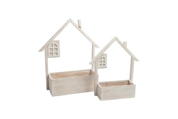 wooden planter w house frame
