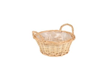 spilt willow basket w handle,round