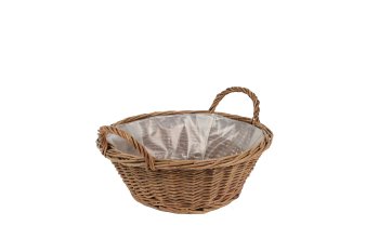 willow basket,unpeel.,round