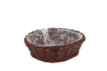 willow planter, round, thick quality
