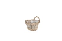 spilt willow basket w handle,round