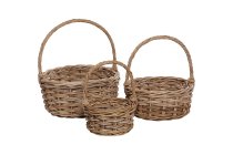 kubu rattan basket with holder