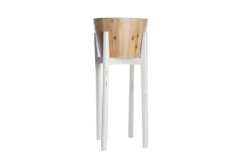 wooden bucket on legs