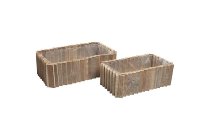 Holzstäbchen-Pflanzkisten