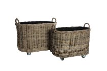 kubu rattan basket w handle