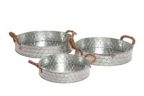 Zink-Pflanzschale mit Wabenmuster