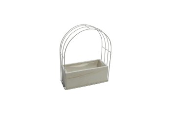 Holz/Metall-Pflanzkiste