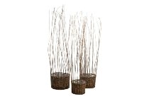 willow planters, round