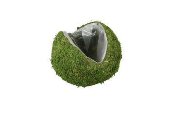 moss planter ball, V opening