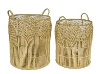 Polyrattan-Korb mit Henkeln