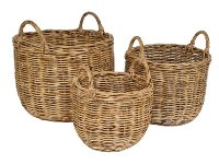 Rattan-Korb mit Henkeln