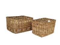 Rattan-Korb mit Griffen