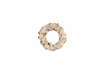 birch bark wreath, cross wound