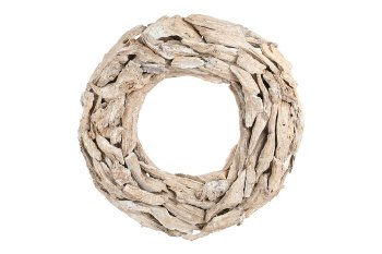 wooden pieces wreath, onesided