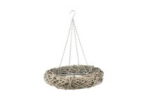 willow hanging wreath w metal net