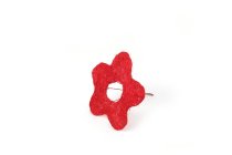 sisal holder,flower,red,15cm
