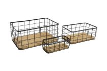 wire/wood baskets