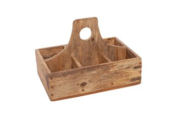 wooden bottle box w handle