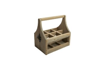 Holz-Getränkekiste, 6er
