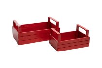 wooden box w handle