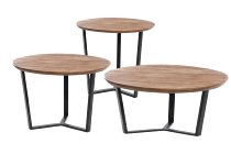 Holz-Tische mit Metallbeinen