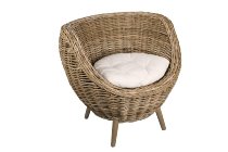 kubu rattan armchair, round