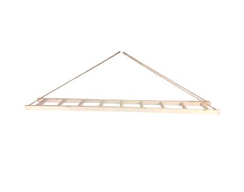 wooden ladder horizontal hanging