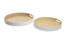 bamboo/lacquer trayw handle