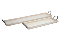 wooden tray with handles