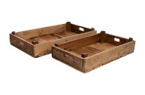 mahagony wood tray w high edges