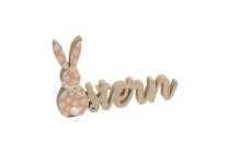 wooden text with rabbit