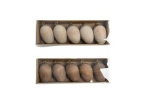wooden hanging eggs