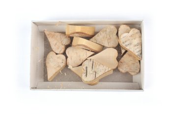 birch bark heart, pointed